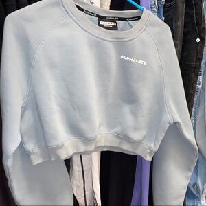 Alphalete Green Boxy Crop Sweatshirt